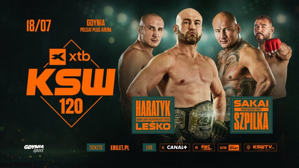 KSW 120 desembarca em Gdynia com revanche entre Haratyk e Lesko no topo