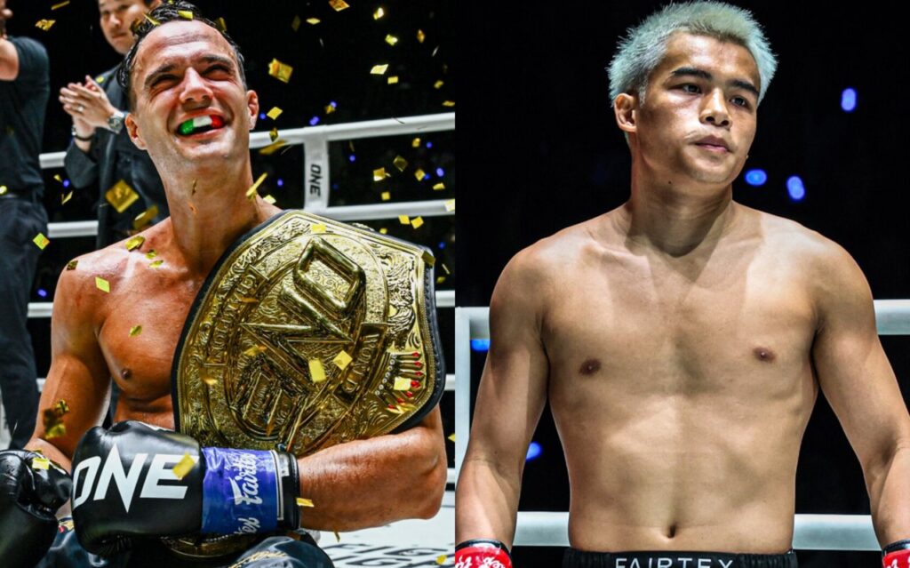 Jonathan Di Bella defende o cinturão de kickboxing dos palhas do ONE em revanche com Zhang Peimian