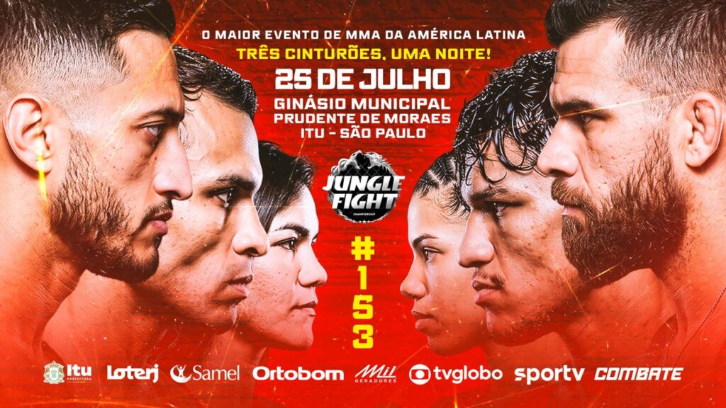 Jungle Fight 153 volta a Itu com três disputas de cinturão em 25 de julho