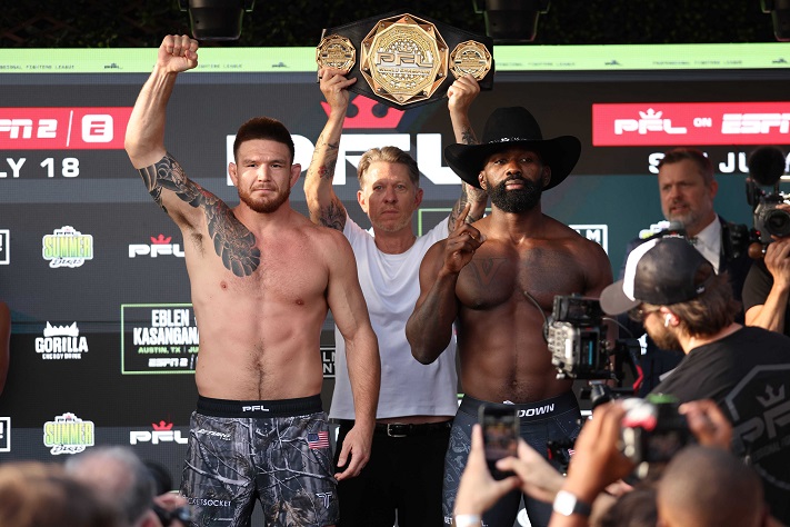 Johnny Eblen nocauteia Impa Kasanganay e leva o cinturão interino dos médios do PFL em Austin
