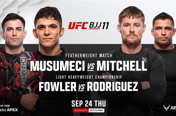 Mikey Musumeci sobe de categoria para encarar Bryce Mitchell na luta principal do UFC BJJ 11