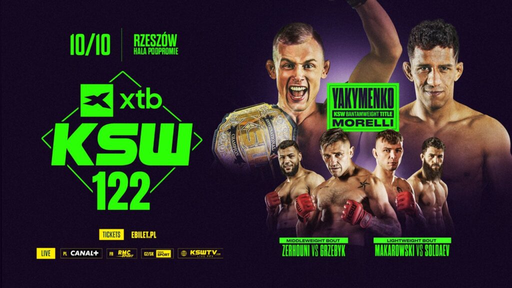 KSW 122 leva disputa do cinturão peso-galo a Rzeszów com Yakymenko contra Morelli