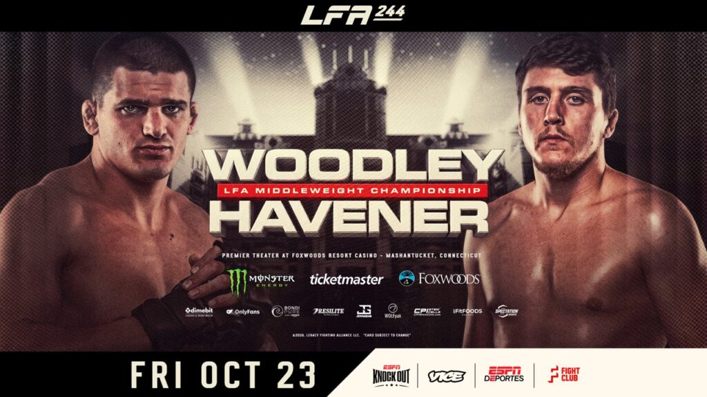 LFA 244 terá disputa de cinturão dos médios entre Woodley e Havener em Connecticut