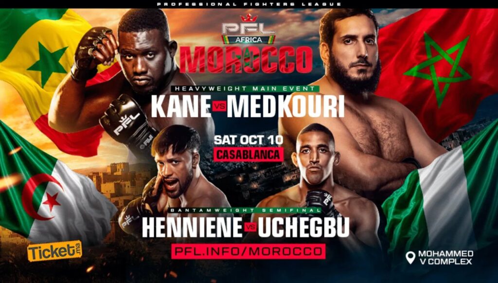 PFL Africa define card completo em Casablanca com semifinais de torneio e main event dos pesados