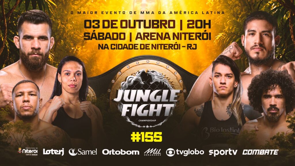 Jungle Fight chega a Niterói com três disputas de cinturão e duelo Brasil x Bolívia