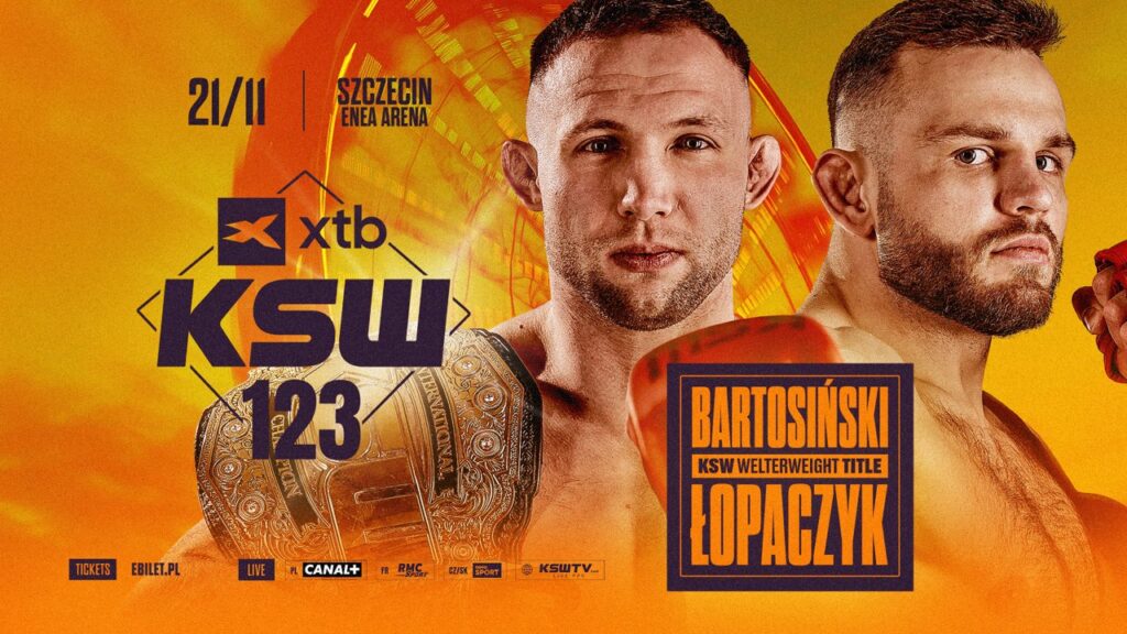 KSW 123 terá Adrian Bartosiński defendendo o cinturão meio-médio diante de Tymoteusz Łopaczyk em Szczecin