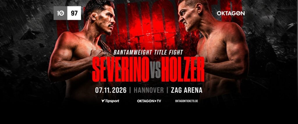 Igor Severino defende o cinturão peso-galo do Oktagon diante do invicto Max Holzer em Hannover